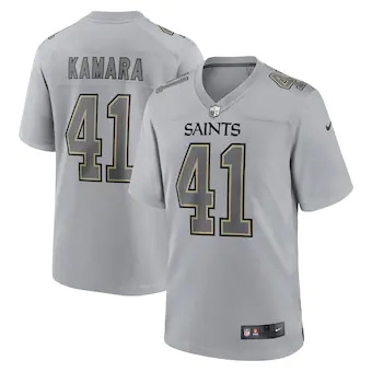 mens nike alvin kamara gray new orleans saints atmosphere f